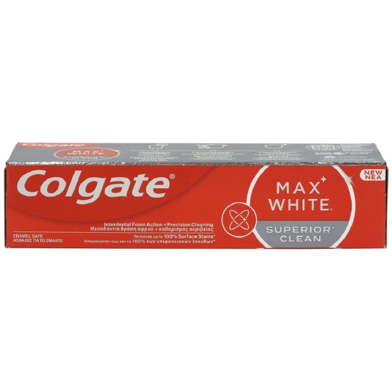 COLGATE PASTA DINTI 75ML MAX WHITE SUPERIOR CLEAN
