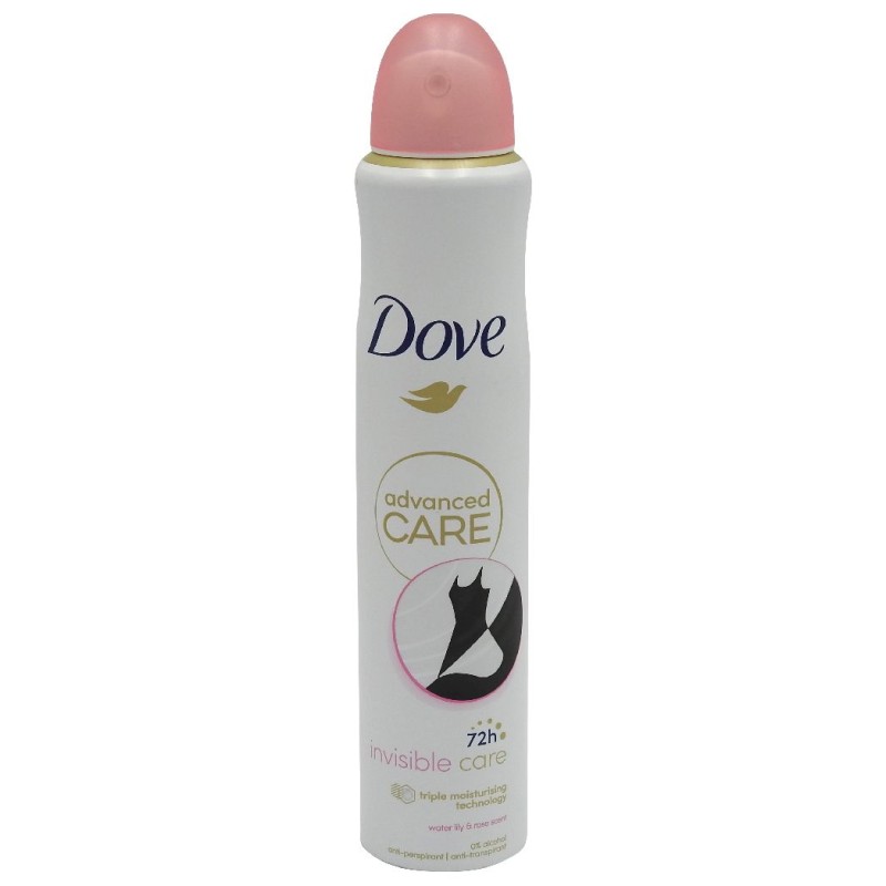 DOVE ANTIPERSPIRANT DEO 200ML ADVANCED CARE INVISIBIL CARE 72H