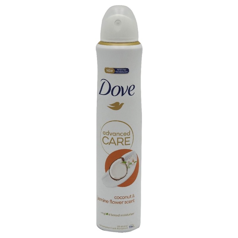 DOVE ANTIPERSPIRANT DEO 200ML ADVANCED CARE COCONUT JASMINE FLOWER 72H