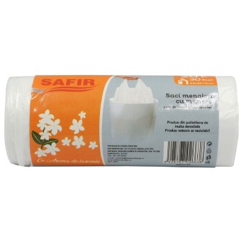 SAFIR SACI MENAJ CU MANERE 20L 44X49CM PARFUMATI 30BUC