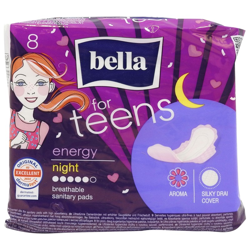 BELLA ABSORBANTE 8BUC FOR TEENS ENERGY NIGHT