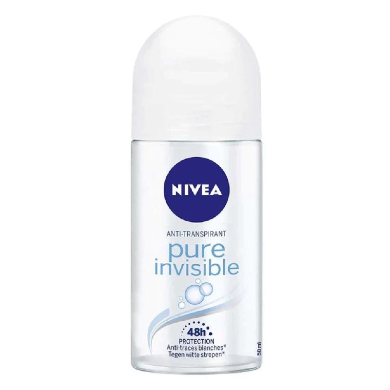 NIVEA ANTIPERSPIRANT ROLL ON 50ML PURE INVISIBLE