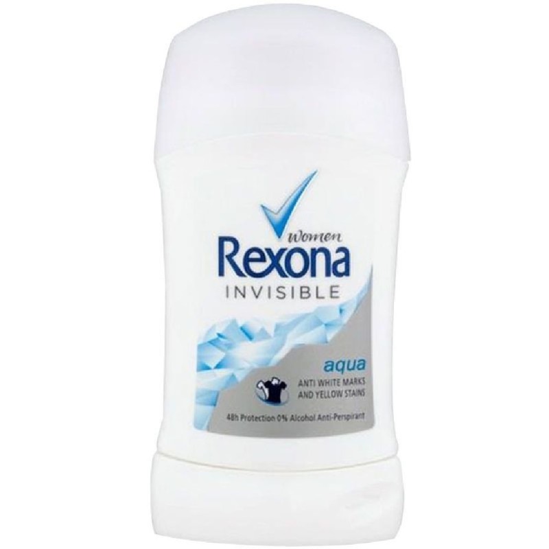 REXONA ANTIPERSPIRANT STICK 40ML INVISIBLE AQUA