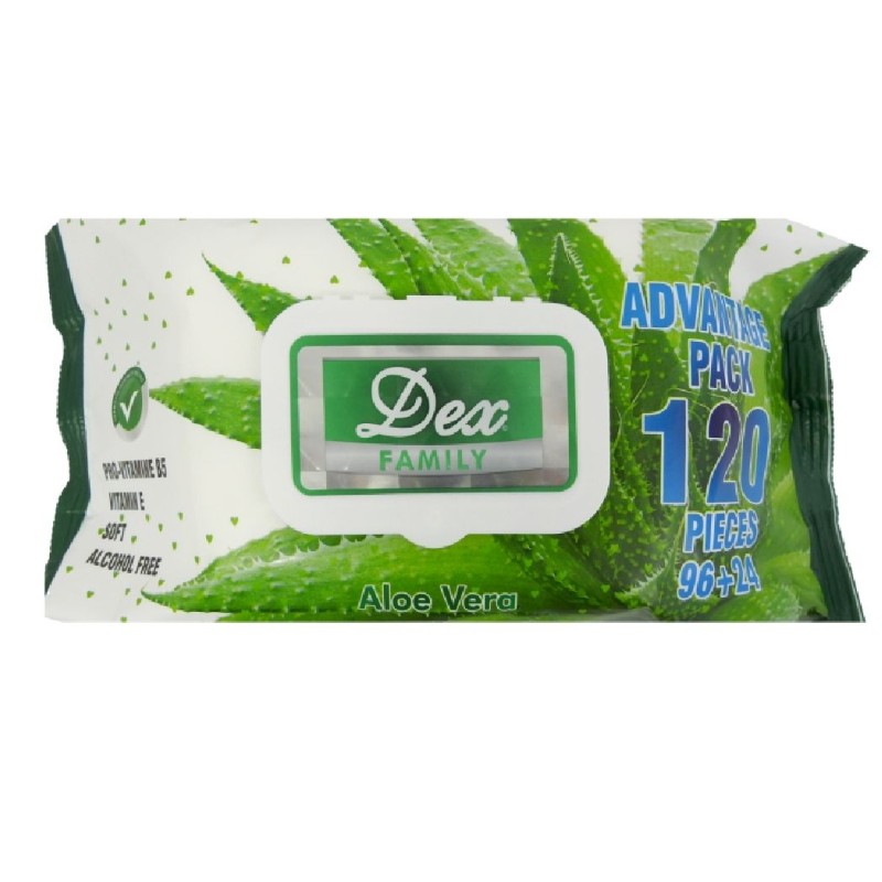 DEX SERVETELE UMEDE 120BUC ALOE VERA
